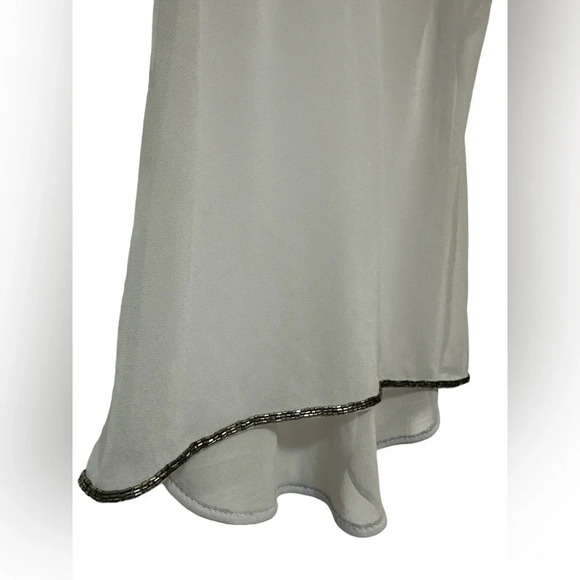 Willow & Clay Sequin Embellished Beaded Sheer Top Small Art Deco Sleeveless - Picture 4 of 7
